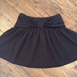 Kate Spade Black Skater Mini Skirt with Tie Front